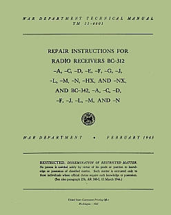 manuale Repair instructions for radio receivers BC-312 and BC-342
